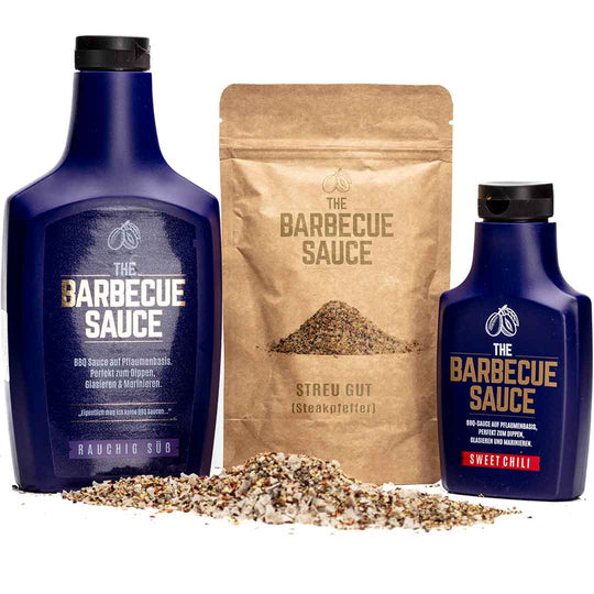 Grill & BBQ Saucen Set "BBQ BURGER" mit Burgerpresse